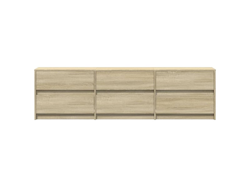  Meuble tv - banc tv - meuble de rangement avec led chêne sonoma 180x34x50 cm bois d'ingénierie  - Conforama E
