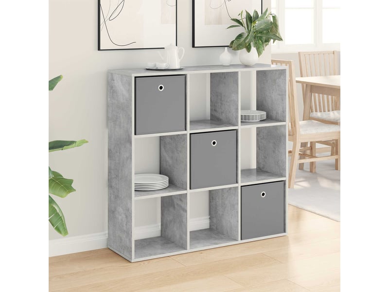  Buffet - bahut - meuble de rangement gris béton 102 x 31 x 99,5 cm  - Conforama B