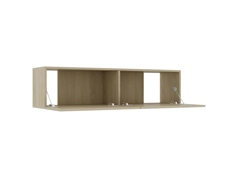  Meuble tv - banc tv - meuble de rangement chêne sonoma 120x30x30 cm bois d’ingénierie  - Conforama E