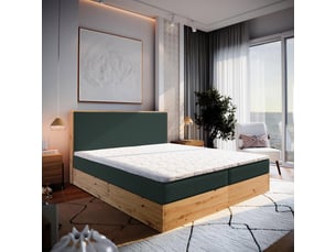 Lit avec rangement 180x200 cm <strong>MASSENO</strong>  <strong></strong> coloris vert