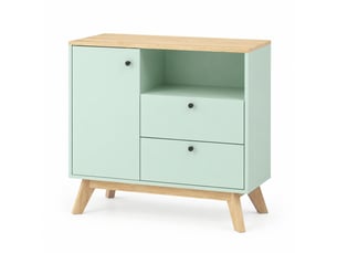 Buffet rectangulaire coloris bicolore FLORAGRACE - 35 cmx80 cm