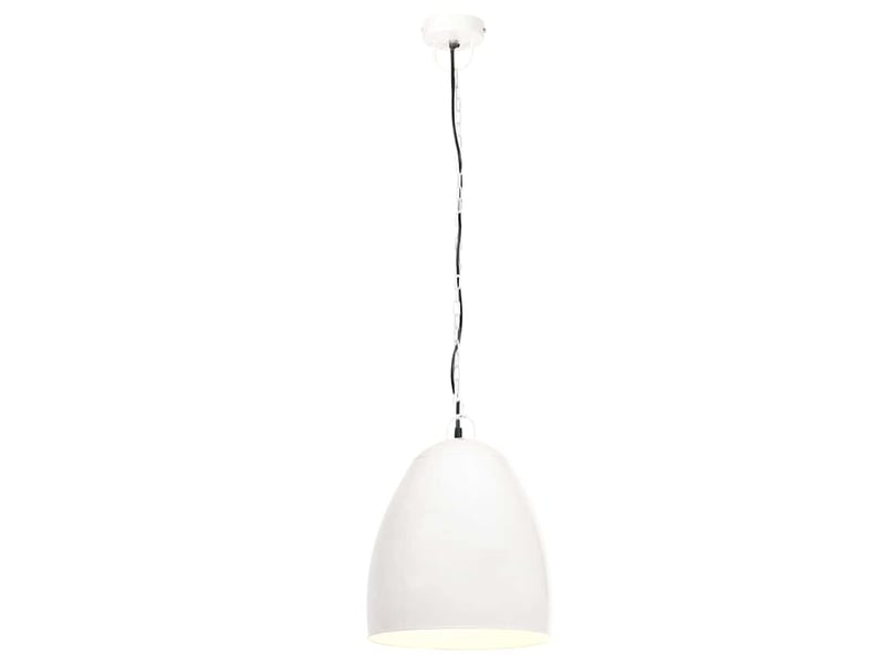  Lampe suspendue, suspension luminaire industrielle 25 w blanc rond 42 cm e27  - Conforama D