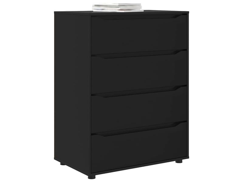  Armoires de rangement salon 80 x 48 x 105 cm bois d'ingénierie noir  - Conforama C