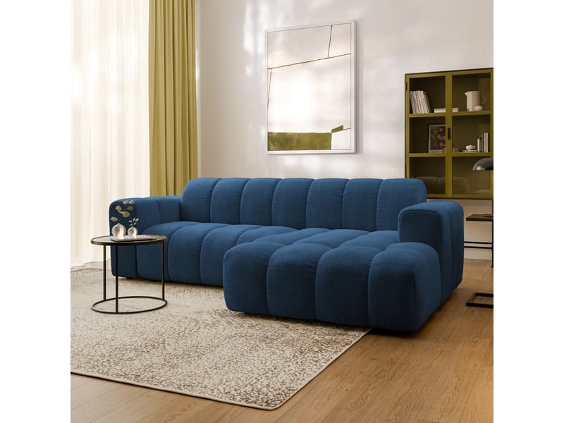  Canapé d'angle tisi, tkanina strukturalna bleu  - Conforama B