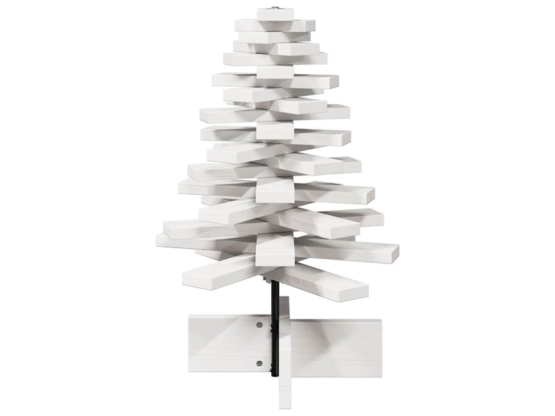  Arbre de noël, sapin de noël en bois pour décoration blanc 60 cm pin massif  - Conforama D
