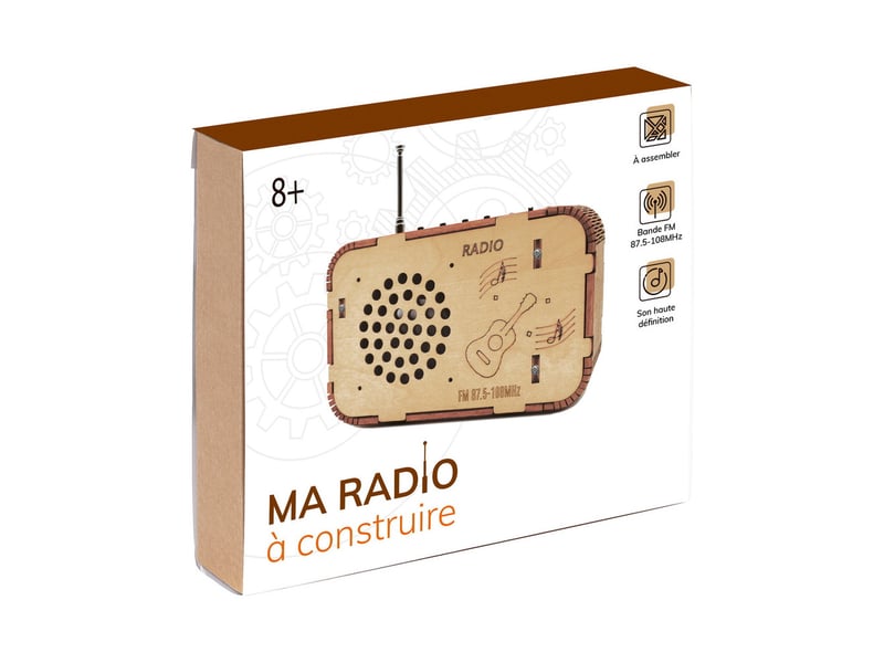  Puzzle maquette radio 3d bois fm 87.5-108.0 mhz age 8+ A2602471 - Conforama A