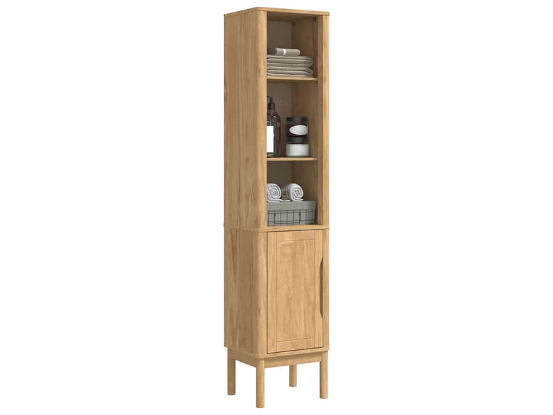  Meuble de salle de bain, armoire salle de bain haut floro marron 35 x 30 x 160 cm cf65451  - Conforama C