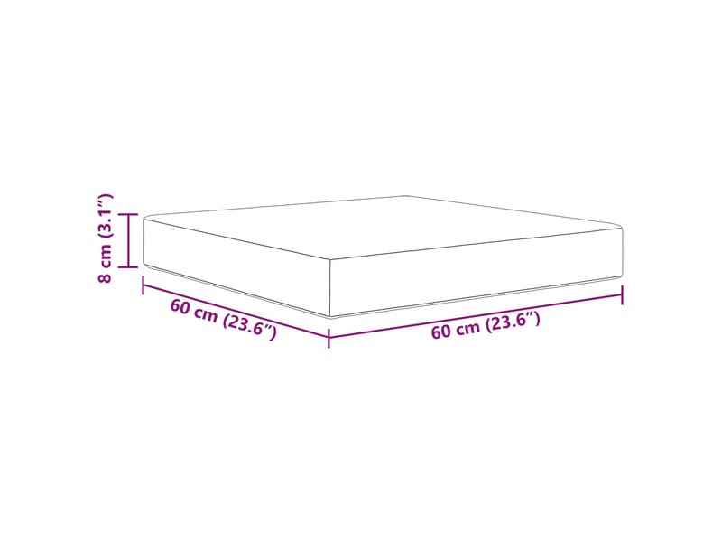  Coussin de canapé d'extérieur, coussin de chaise polyester coloré 60 x 60 cm cf54059  - Conforama E