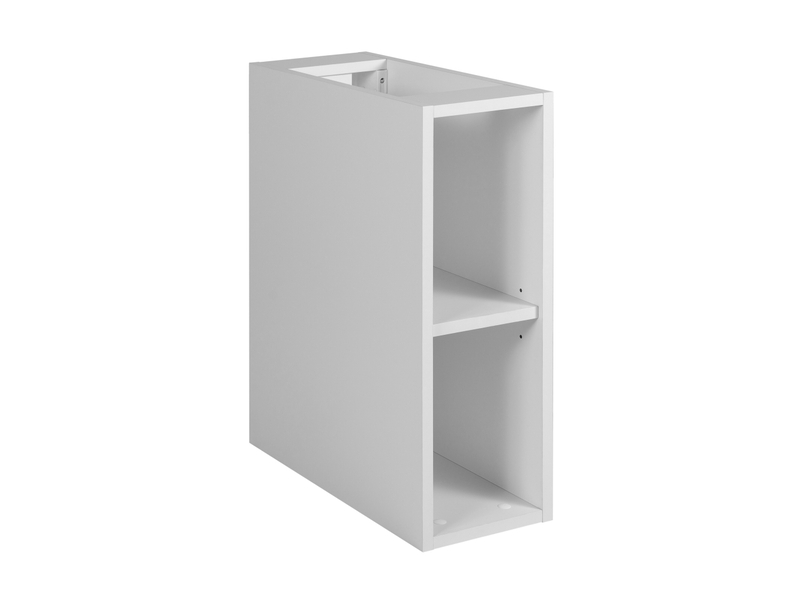  Meuble sous-vasque suspendu aura 140 cm avec plan blanc et étagère blanche cachemire mat g  - Conforama E