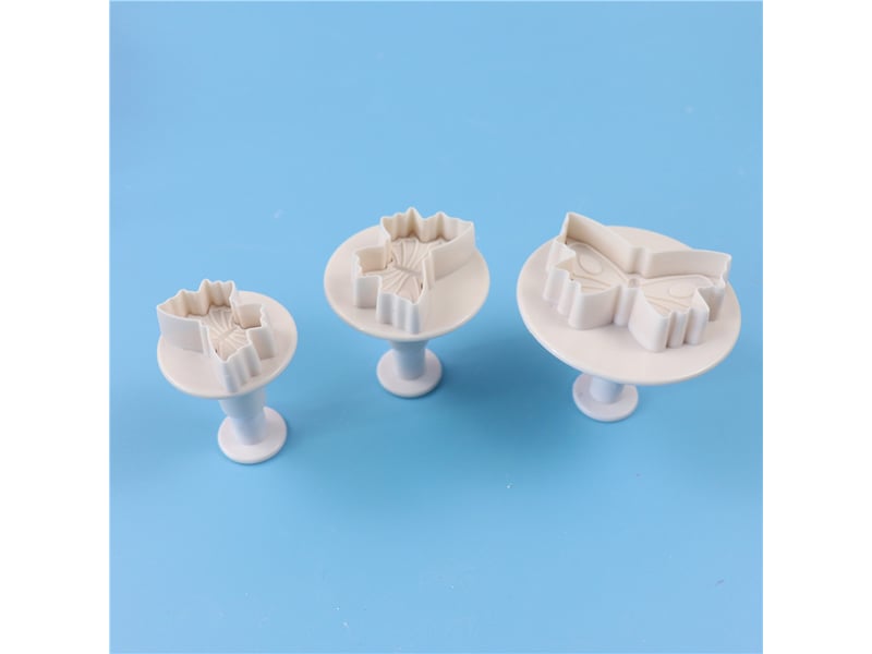  Lot de 3 emporte pièces à poussoir papillons, plastique, blanc NO Commercial reference - Conforama D