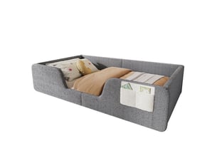 Lit simple 90x190 cm   Morn Vibe coloris gris