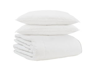 Duvet d'hiver avec oreiller 3 pièces - couette blanc plume de canard