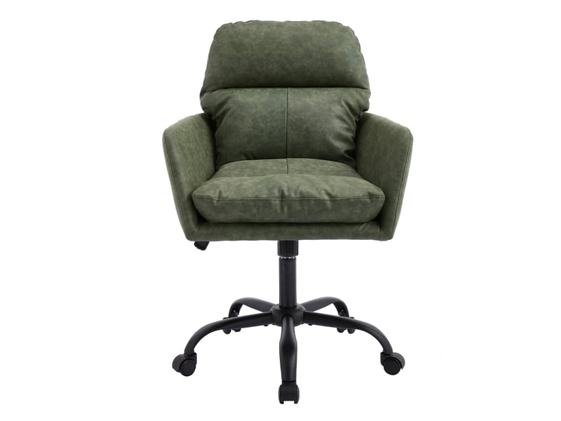  Chaise de bureau réglable en pu vert evryae  - Conforama E