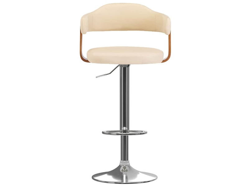 Lot de 2 tabouret de bar, chaise de bar crème bois courbé et similicuir shl16356  - Conforama C