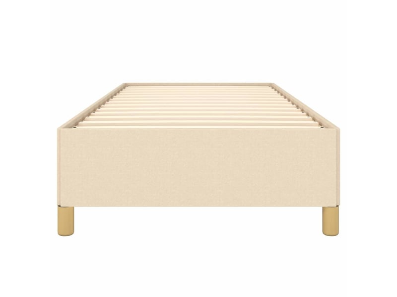  Lit simple- lit adulte -  cadre de lit sans matelas crème 100x200 cm tissu  - Conforama D