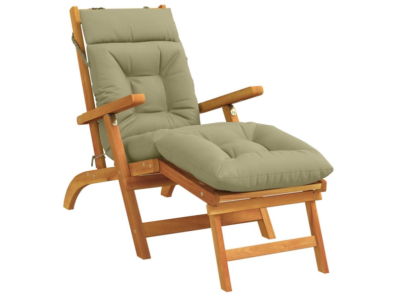  Coussin de transat, coussin pour bain de soleil vianen 100 % polyester vert clair cf56368  - Conforama C