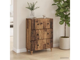 Armoire de rangement bureau, armoire à tiroirs bois ancien 66 x 34,5 x 90 cm shl5070
