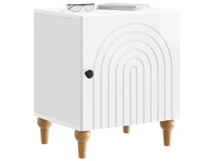Table de chevet - cabinet de chevet - table de nuit blanc brillant 43 x 34,5 x 50 cm