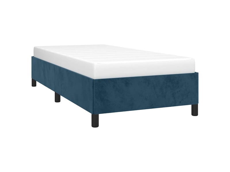 Lit simple- lit adulte -  cadre de lit sans matelas bleu foncé 80x200 cm velours  - Conforama B