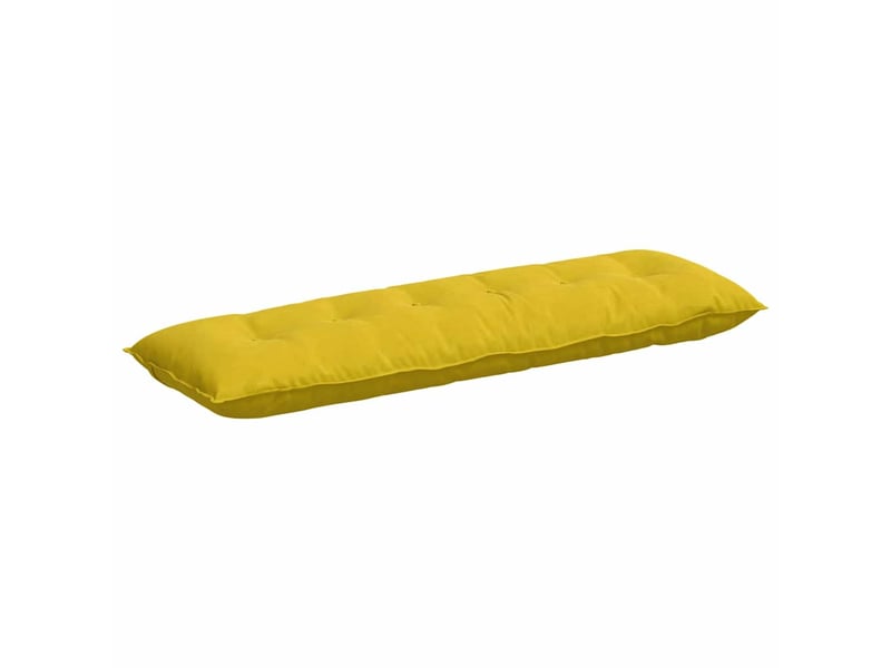  Coussin de dos, coussin de dossier jaune 160 x 50 cm tissu en velours côtelé cf54755  - Conforama A