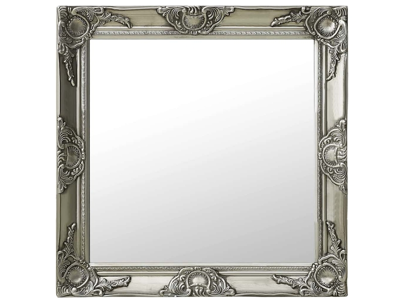  Miroir mural style baroque 60x60 cm argenté cf62886  - Conforama B
