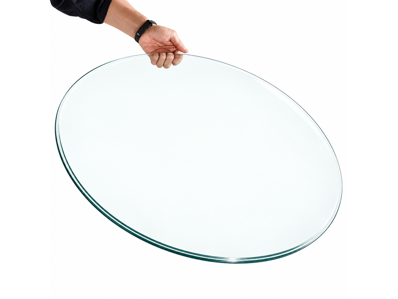  Plateau de table rond en verre trempé, ø61 cm, épaisseur 6 mm, sans montage  - Conforama A