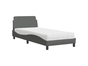 Lit simple 80x200 cm    coloris gris