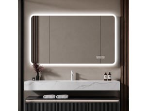 Miroir de salle de bain led 120x60 cm – argent – antibuée, 3 couleurs, variateur et mémoire ip44