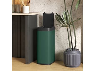 Poubelle de cuisine 50 l à capteur sans contact vert foncé