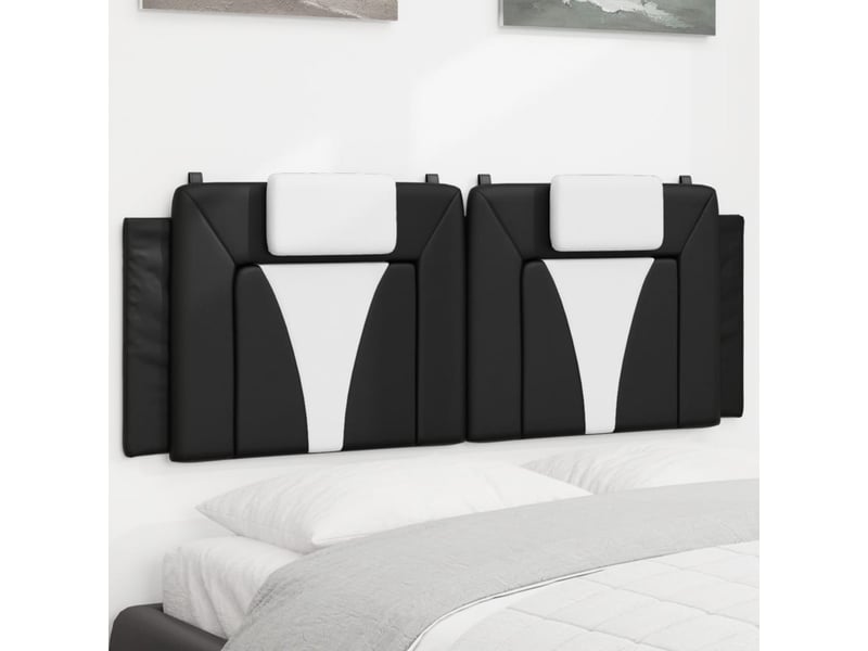  Coussin de tête de lit viana noir et blanc 153 cm similicuir cf55974  - Conforama B