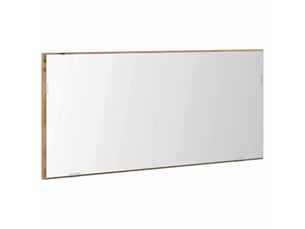 Miroir de salle de bain, miroir de toilette chêne artisanal 80 x 37 cm verre et bois ingénierie cf62656