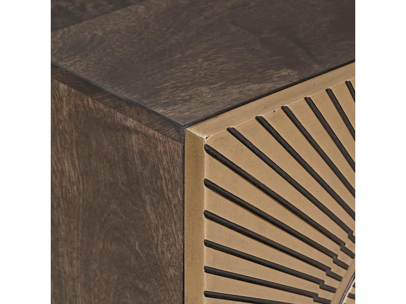  Table de chevet - cabinet de chevet - table de nuit faite main marron café 40 x 30 x 50 cm  - Conforama E