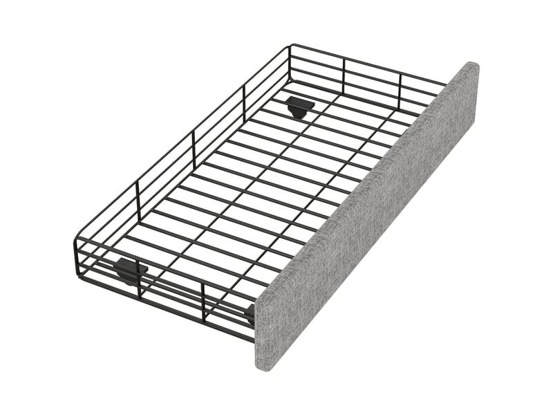  Lit cabane 140x200 cm forme maison avec barrière, pin, rose, sans matelas  - Conforama R