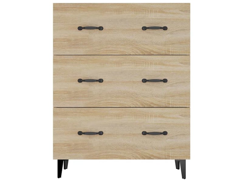  Buffet - bahut - meuble de rangement chêne sonoma 69,5x34x90 cm bois d'ingénierie  - Conforama E