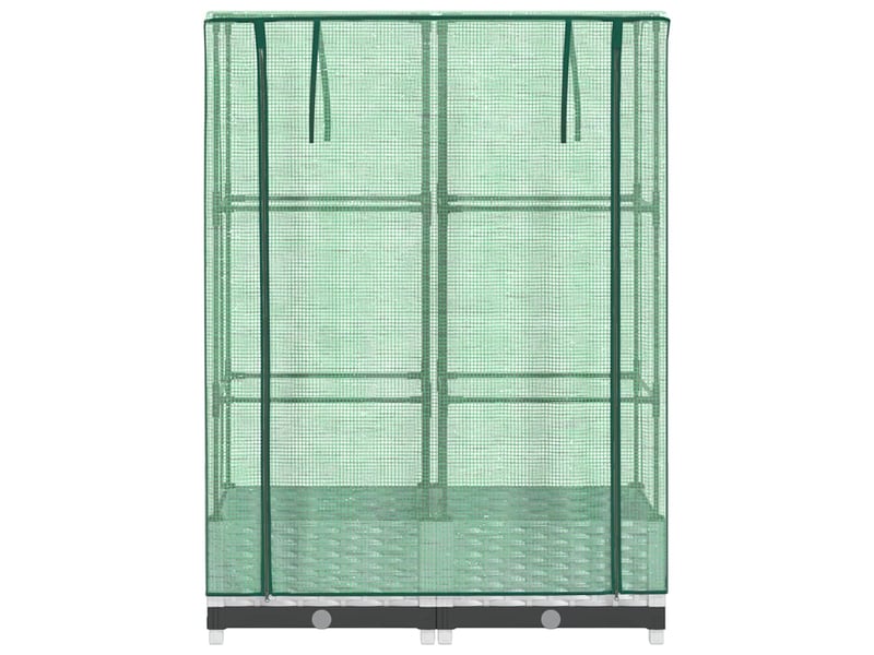  Jardinière - bac à fleurs surélevée avec housse aspect rotin 80x40x123 cm  - Conforama D