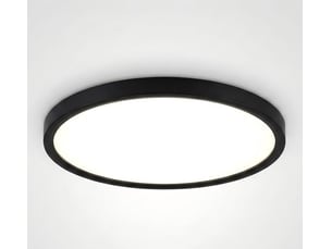 Plafonnier led rond ultra-plat 54 w, 4000 k ø 50 cm, plafonnier plat noir