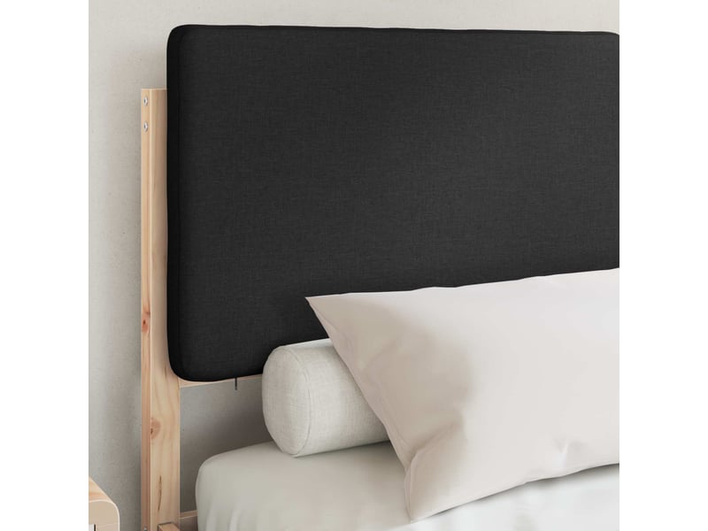 Lit double- lit adulte -  cadre de lit avec tête de lit rembourrée noir 150 x 200 cm  - Conforama B