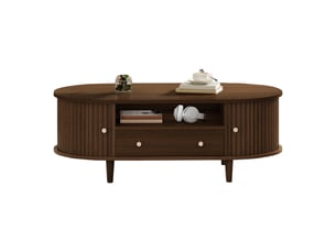 Table basse rectangulaire coloris marron <strong></strong> <strong></strong> - 50 cmx100 cm