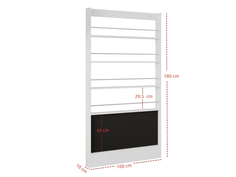  Lot de 2 bibliothèques pour enfants 4 niveaux tableau noir blanc N883P326986W-2 - Conforama C