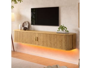 Meuble tv coloris naturel 175 cm <strong></strong>  <strong></strong>