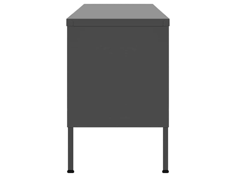  Meuble tv - banc tv - meuble de rangement anthracite 105x35x50 cm acier  - Conforama D