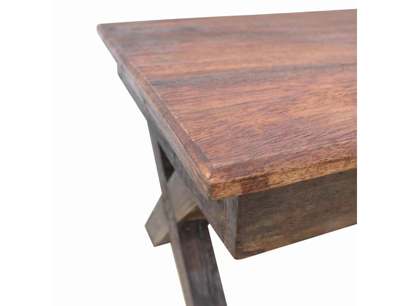  Table basse - table de salon - table à thé bois de récupération mélangé 110x60x45 cm  - Conforama E