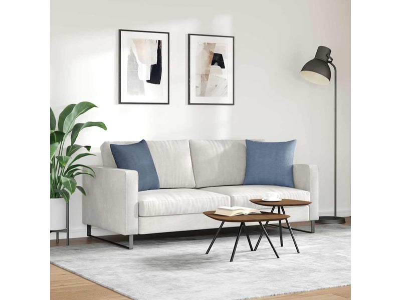 Lot de 2 coussins de canapé, coussins décoratifs bleu 45 x 45 cm cf59000 - Conforama D