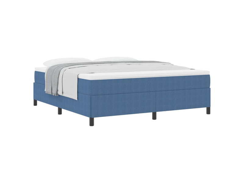 Lit double- lit adulte - lit à lattes bleu 180 x 200 cm tissu en velours côtelé - Conforama A