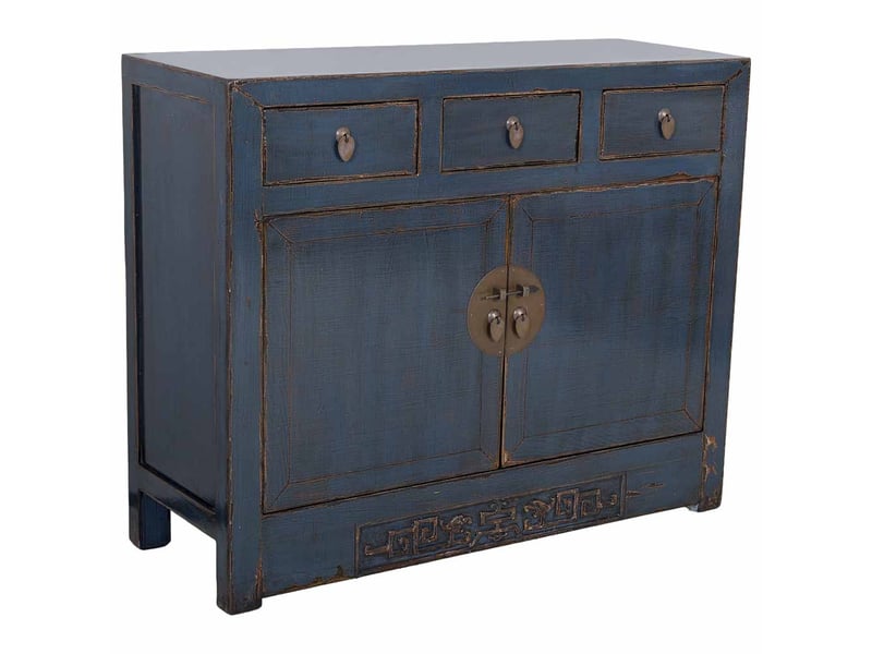  Buffet en bois bleu 104x38x85 cm h  - Conforama A