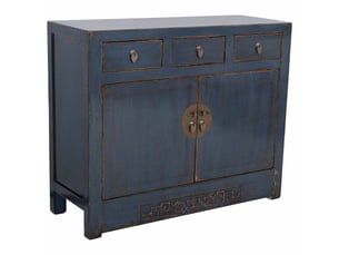 Buffet en bois bleu 104x38x85 cm h