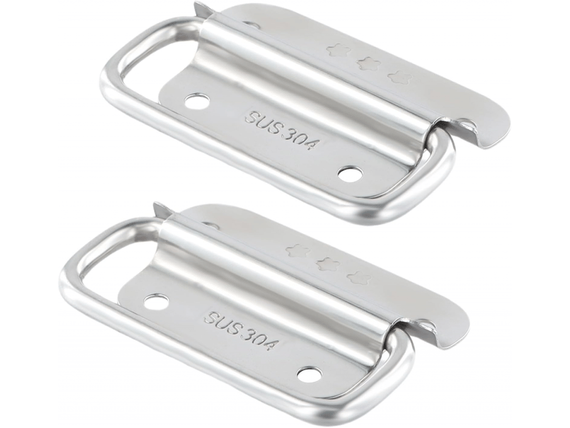  2 poignées pliantes, poignées en acier inoxydable, poignée de porte en métal, poignée de boîte  - Conforama A