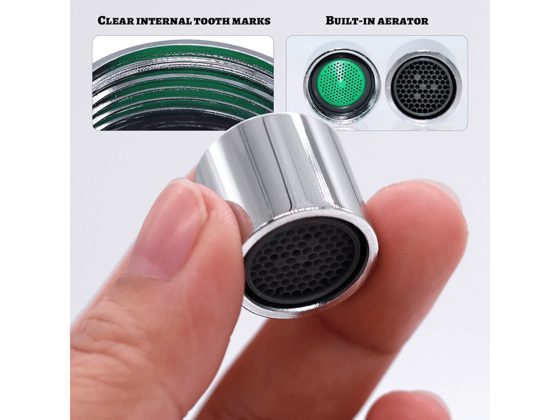  Lot de 8 aérateurs m18 pour robinets – économiseur d’eau avec joints pour cuisine et salle de bain, compatible avec la plupart des robinets.  - Conforama C