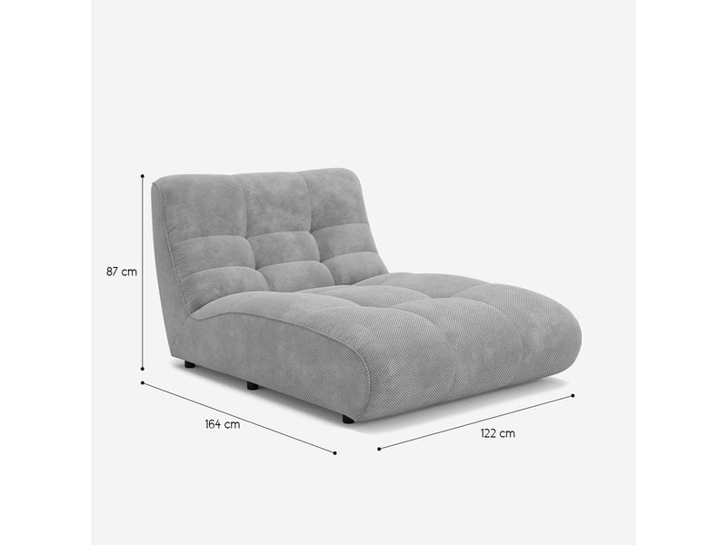  Canapé d'angle modulaire en velours matelassé design gardena - marron  - Conforama E