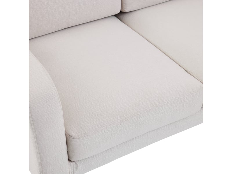 Canapé d'angle beige 3 places avec méridienne 204x136x80cm - modulable avec poches - Conforama W